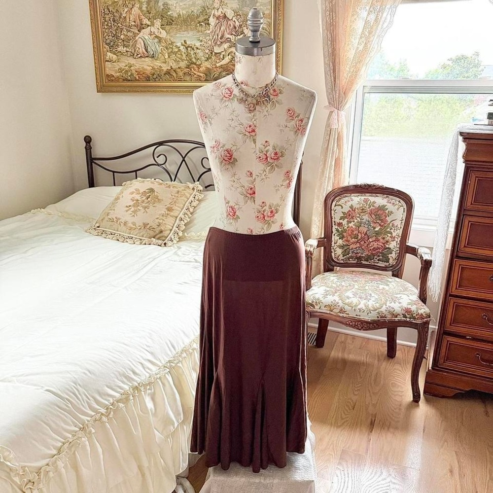 brown maxi skirt ‎ Y2K Metrowear brown maxi skirt petite small